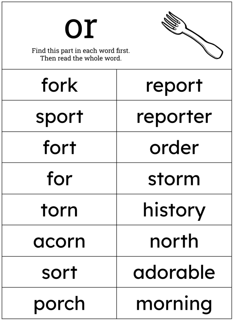 Words With -or